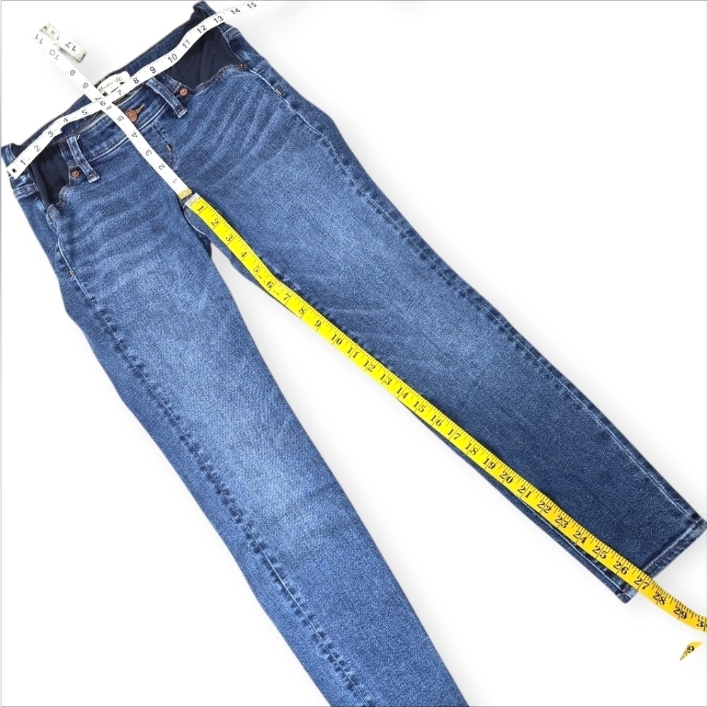 Madewell Maternity Side-Panel Skinny Wendover Wash Stretch Jeans Size 25 w/ 27" - Picture 9 of 10
